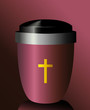 Urne mit Kreuz