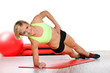 Woman doing fitness exercise