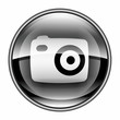 Camera icon black, isolated on white background Camera icon black, isolated on white background