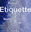 Etiquette background concept