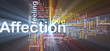 Affection background concept glowing