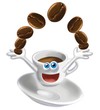 tazzina e chicchi caffè