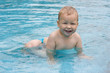 Little boy in a swimming pool