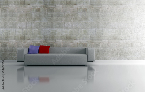 Photo: 3d Interno con divano 3d Interno con divano