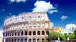 The Colosseum, the world famous landmark in Rome.