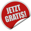 Sticker rot rund curl unten JETZT GRATIS