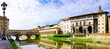 Arno river in Florence,Tuscany, Italy. Panorama
