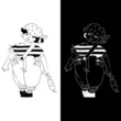 Boy dressed as pirate for Halloween (monochrome) Boy dressed as pirate for Halloween (monochrome)