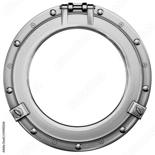 Illustration: Bullauge (Stahl) mit Beschneidungspfad / porthole Bullauge (Stahl) mit Beschneidungspfad / porthole