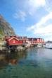 Typical rorbu village in the Lofoten islands in Norway
