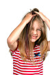 Mädchen Haare Hände wühlen