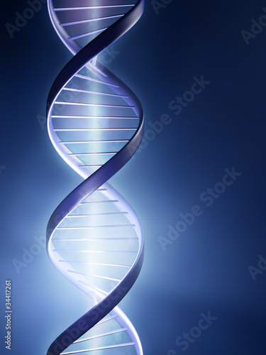 Illustration: Glowing DNA strand Glowing DNA strand