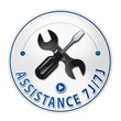 Bouton assistance 7j/7j