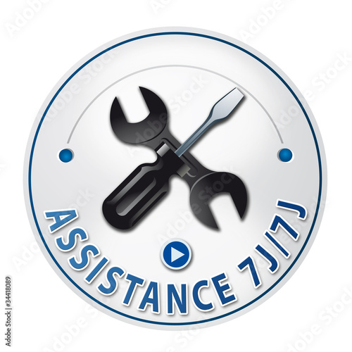 Illustration: Bouton assistance 7j/7j Bouton assistance 7j/7j