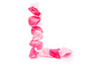Pink Petal Letter - Capital L