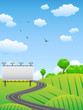 road with billboard on countryside
