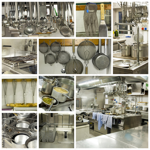 Photo: A collage of photos about kitchen restaurant A collage of photos about kitchen restaurant