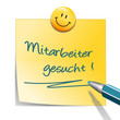 Mitarbeiter gesucht Notizzettel