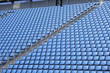 Blue seats in stadium