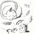 Cat and mouse cartoon sketch Cat and mouse cartoon sketch