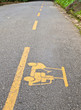Golf cart road sign