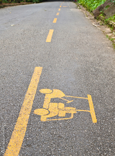 Photo: Golf cart road sign Golf cart road sign