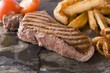 Sirloin steak close up