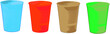 bicchieri plastica colorati