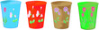 bicchieri plastica decorati