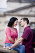 Photo: A young couple in front of Buckingham Palace A young couple in front of Buckingham Palace