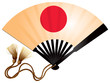 Japanese fan ogi in vector