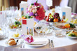 Table set for an event party or wedding reception