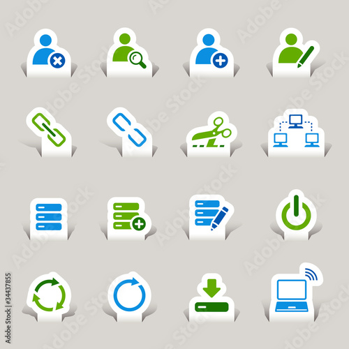 Vecteur : Papercut - Website and Internet Icons Papercut - Website and Internet Icons