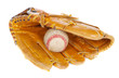 Baseball ball and mit