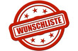 Sternen Stempel rot rel WUNSCHLISTE