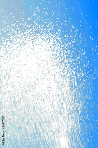 Photo: scene flow water on background blue sky scene flow water on background blue sky