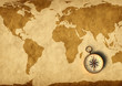 Old map and compass