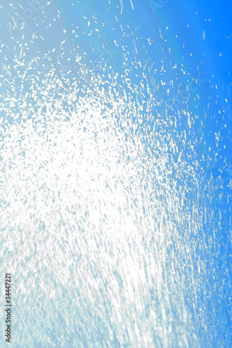 Photo: scene flow water on background blue sky scene flow water on background blue sky