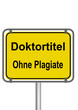 Schild Doktortitel