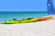 Kayaks on the beach Kayaks on the beach
