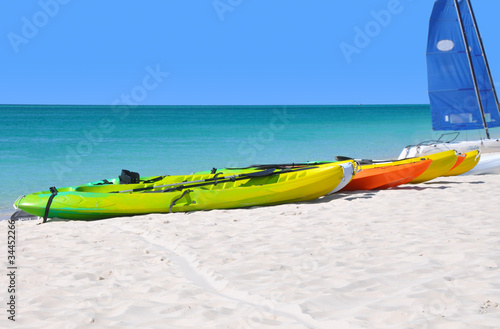 Photo: Kayaks on the beach Kayaks on the beach