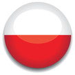 poland flag in a button