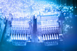 Fiber optics background with lots of light spots