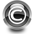 Copyright glossy icon