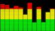 audio equalizer seen from above