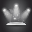 Magic Spotlights with light rays and glowing effect