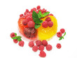 raspberry dessert with pudding and jelly raspberry dessert with pudding and jelly