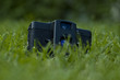 Vintage camera in grass