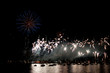 Feux d'artifices au dessus de l'eau