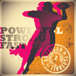 Vector: Retro american football background. Retro american football background.